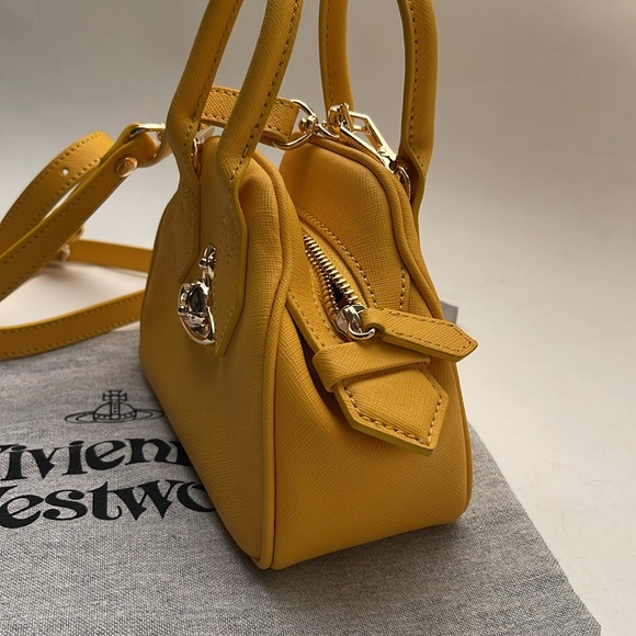 Vivienne Westwood BRAND NEW SAFFIANO MINI YASMIN YELLOW AW23 W Tag - Picture 11 of 17